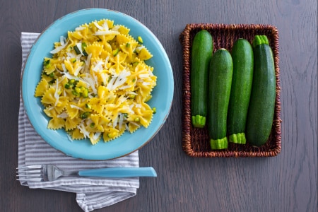 Pâtes à la carbonara de courgettes