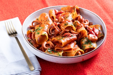 Paccheri à la sauce de calamars