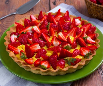 Tarte aux fraises fraîches