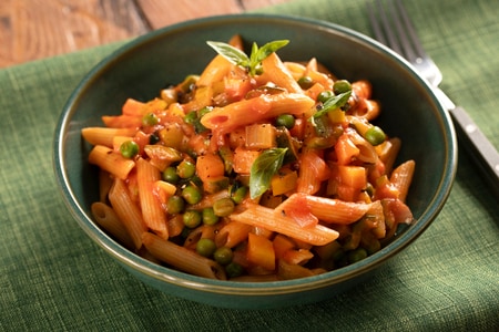 Penne au ragoût de légumes