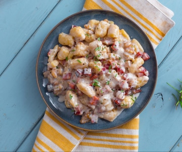 Gnocchi au speck et aux noix