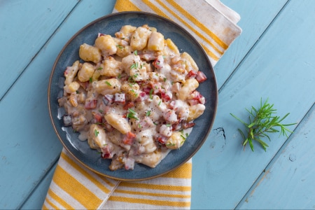 Gnocchi au speck et aux noix