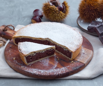 Tarte aux châtaignes et chocolat