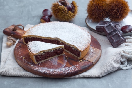 Tarte aux châtaignes et chocolat