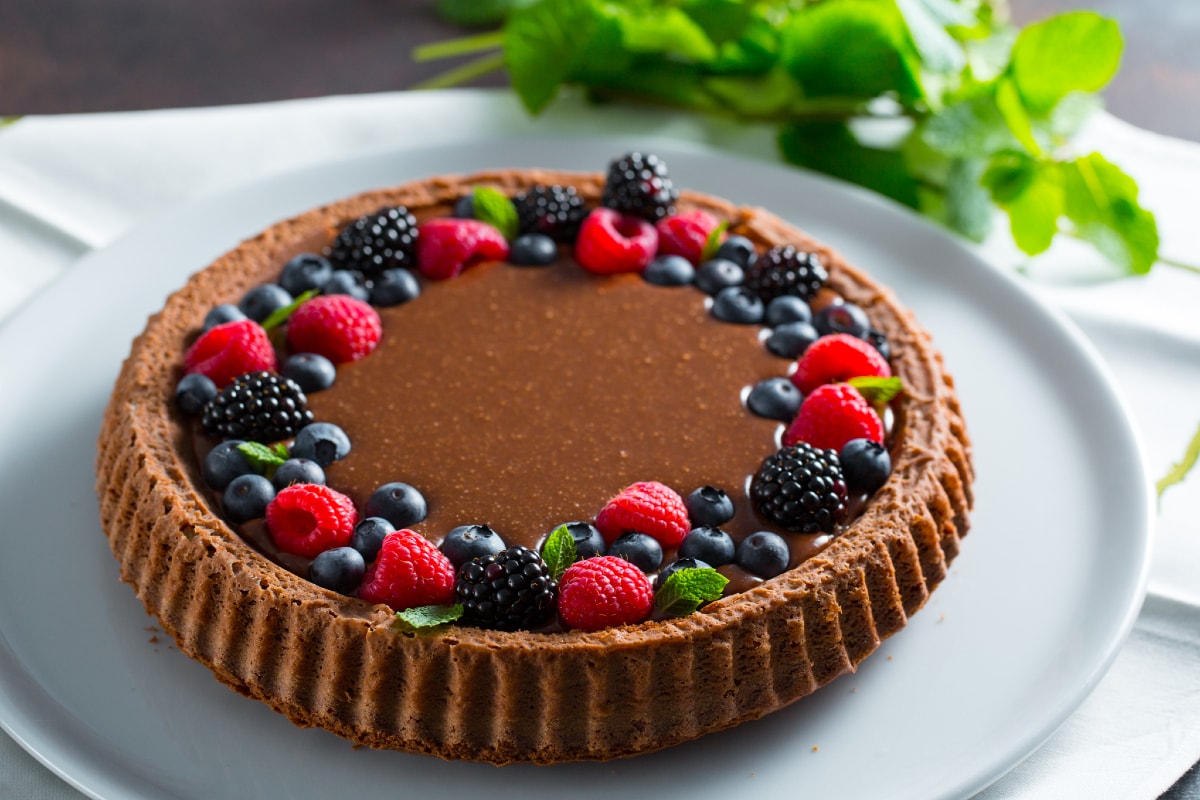 Tarte molle au chocolat