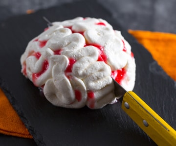 Cheesecake cerveau d'Halloween