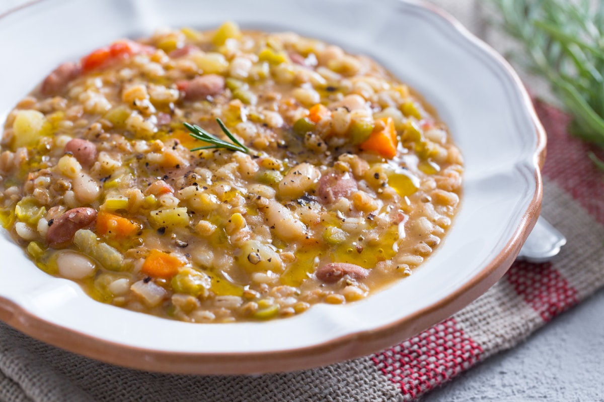 Soupe de légumineuses et céréales