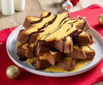 Étoiles de pandoro avec crème au sabayon