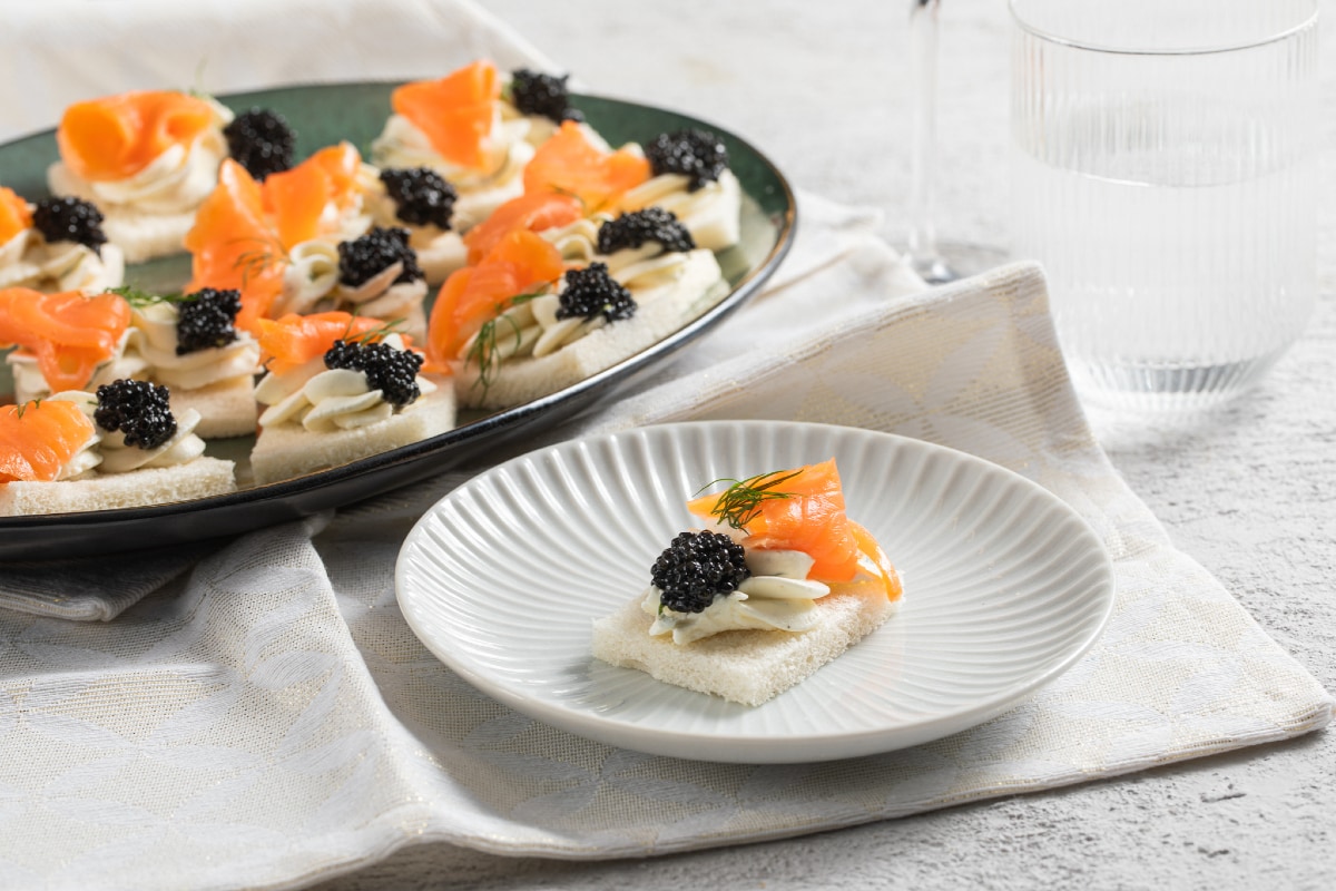 Tartines au caviar