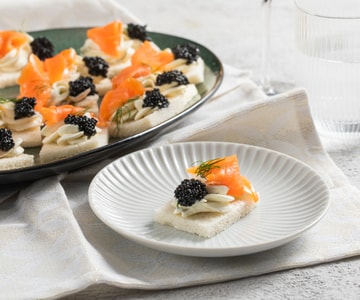 Tartines au caviar