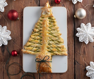 Sapin de Noël en pâte feuilletée