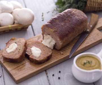 Pain de viande avec cœur de scamorza