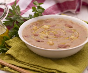 Soupe de pommes de terre et borlotti