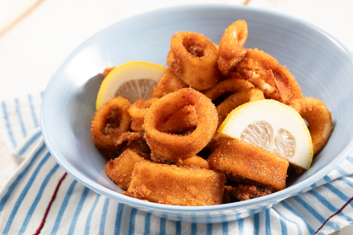 Anneaux de calamars au four