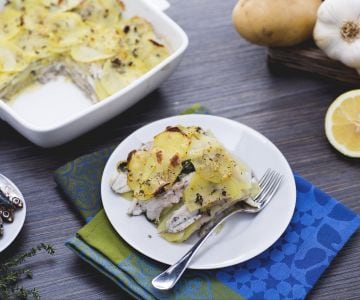 Plat d'anchois et pommes de terre