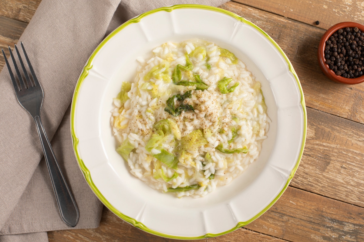 Risotto au chou frisé