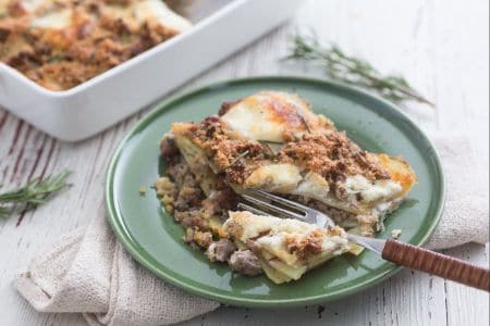 Gratin de pommes de terre et saucisse