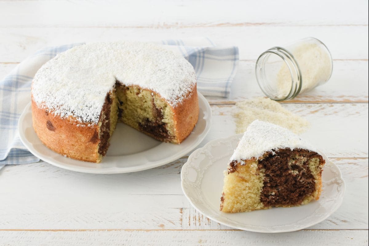 Gâteau moelleux noix de coco et chocolat