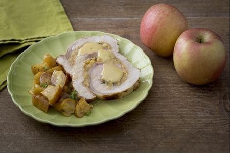 Rôti de porc aux pommes