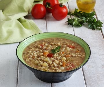 Soupe aux 3 céréales, lentilles et pommes de terre