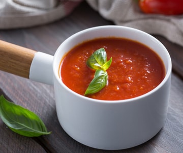 Sauce tomate fraîche au basilic